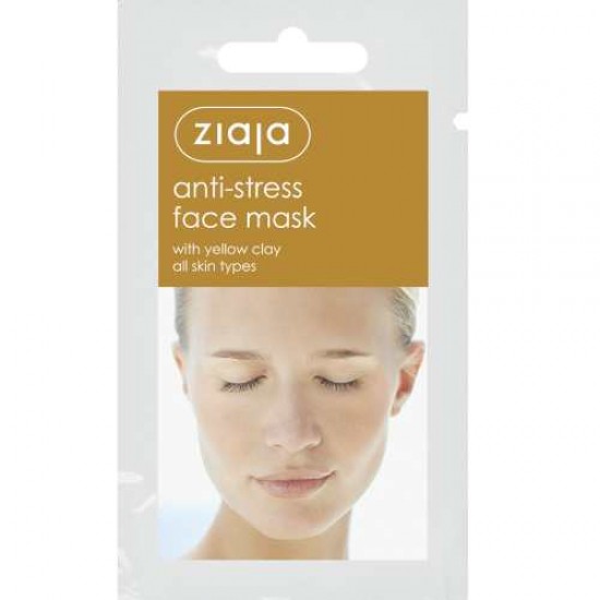 clay masks - ziaja - cosmetics - Αnti-stress face mask with yellow clay 7ml   COSMETICS